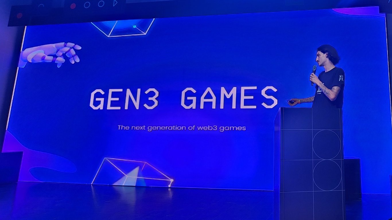 Team presenting at a conference